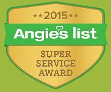Super service award badge with white background